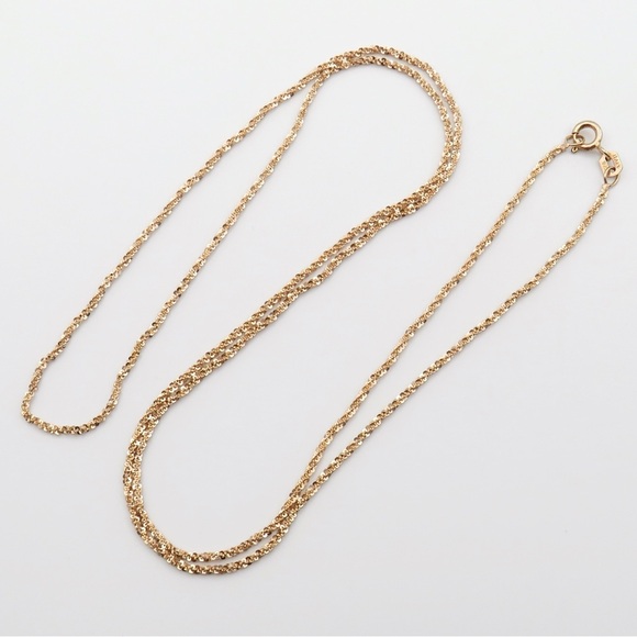 Sterling Silver 925 Rose Gold Plated Margarita Necklace Chain 24” - Picture 1 of 4